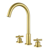 Load image into Gallery viewer, Gooseneck Spout High-Arc Bathroom Faucet with 2 Cross Handle  in Modern 8 in. - SeeiHome