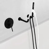 Load image into Gallery viewer, Wall-Mount Swiveling Spout Bathtub Filler Faucet with Handheld Cylinder Shower - SeeiHome