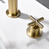 Load image into Gallery viewer, Gooseneck Spout High-Arc Bathroom Faucet with 2 Cross Handle  in Modern 8 in. - SeeiHome