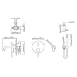 Load image into Gallery viewer, Wall-Mount Swiveling Spout Bathtub Filler Faucet with Handheld Cylinder Shower - SeeiHome