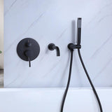 Load image into Gallery viewer, Wall-Mount Swiveling Spout Bathtub Filler Faucet with Handheld Cylinder Shower - SeeiHome