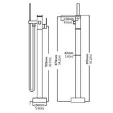Load image into Gallery viewer, Freestanding bathtub faucet  with square knob and swivel waterfall spout - SeeiHome