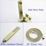 Load image into Gallery viewer, Right Angled Spout Freestanding Bathtub Faucet With Square Knob in Matte Black - SeeiHome