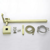 Load image into Gallery viewer, Right Angled Spout Freestanding Bathtub Faucet With Square Knob in Matte Black - SeeiHome