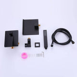 Load image into Gallery viewer, Wide and Flat Waterfall Spout Wall Mounted Bathtub Faucet with Handheld Shower - SeeiHome