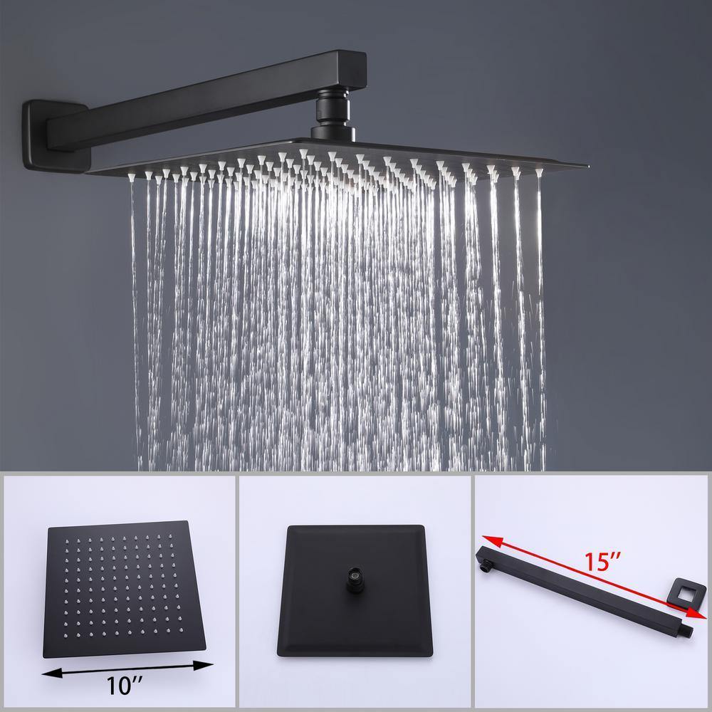 Buy Essence Hardware Trinity River Shower System with Rainfall Shower  ,Handheld and Tub Spout - Matte Black l on ConceptBaths.,com