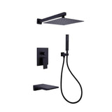 Load image into Gallery viewer, 3 Function Shower system,Multi Mode Dual Shower Heads,Single-Handle 1-Spray Tub and Shower Faucet  in Matte Black  (Valve Included) - SeeiHome