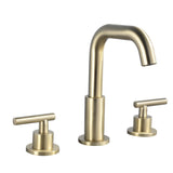 Load image into Gallery viewer, Mid-arc 360 degree swivle spout Sink Faucet with Widespread 2-Handle in Solid Brass - SeeiHome