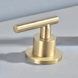 Load image into Gallery viewer, Mid-arc 360 degree swivle spout Sink Faucet with Widespread 2-Handle in Solid Brass - SeeiHome