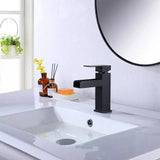 Load image into Gallery viewer, Trotter Single Hole Single-Handle Bathroom Faucet in Matte Black - SeeiHome