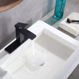 Load image into Gallery viewer, Modern right angle Sink Faucet with Single handle in Matte Black - SeeiHome